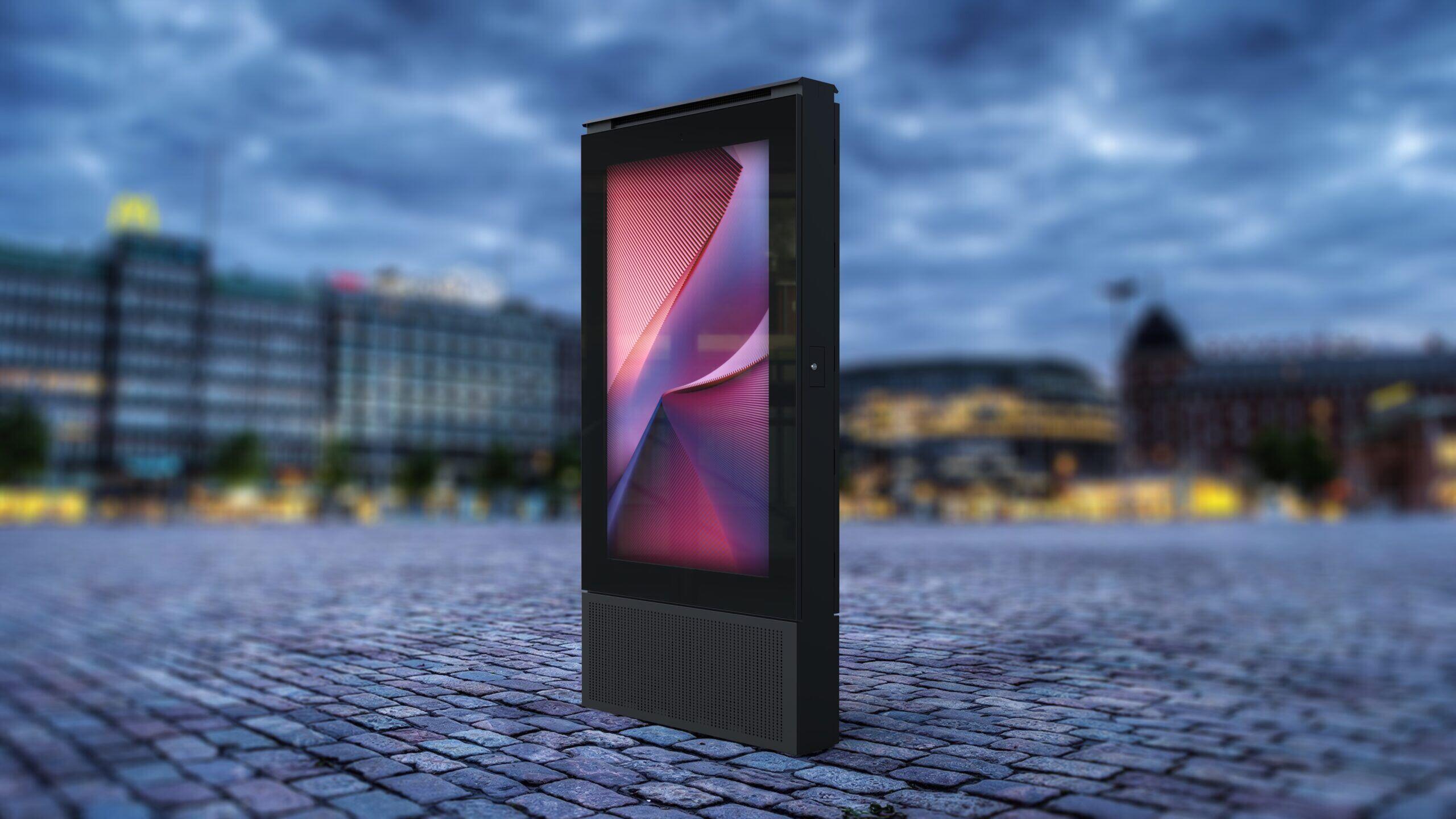 Kuori unveils 75” Outdoor Display Model with a low energy consumption solution cutting usage by even up to half the usual levels